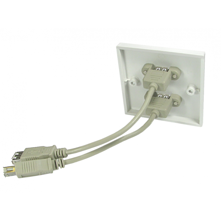 0.15m Single Twin USB Stubplate