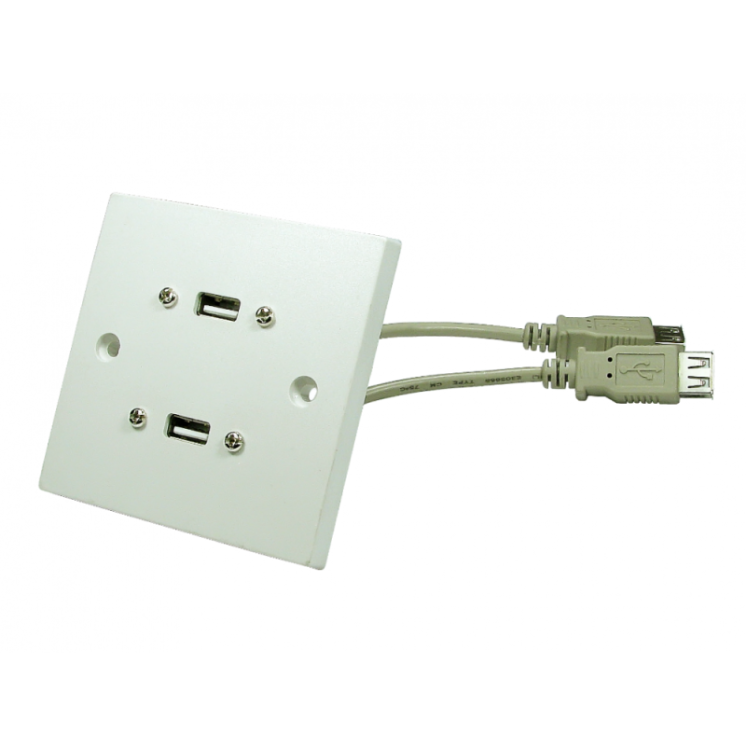 0.15m Single Twin USB Stubplate