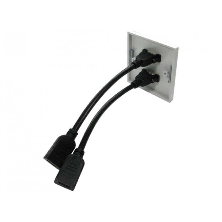 Dual Twin HDMI Faceplate - 7m