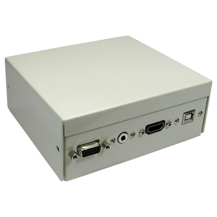 4 Port Metal Box with AV Modular Couplers 5m Kit