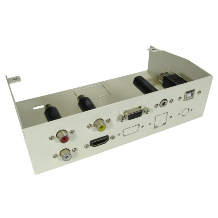 7 Port Metal Box with AV Modular Couplers 5m kit
