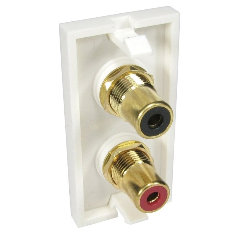 2x RCA (Red and Black) Euromod - Coupler Type