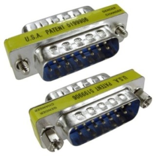 Low Density D15 (M) to (M) Slimline Gender Changer