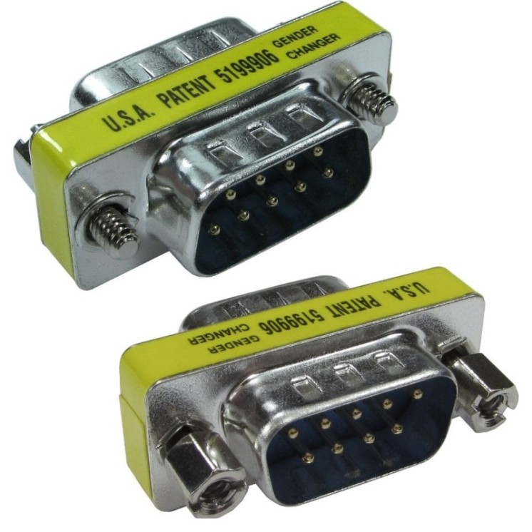 D9 (M) to D9 (M) Slimline Gender Changer