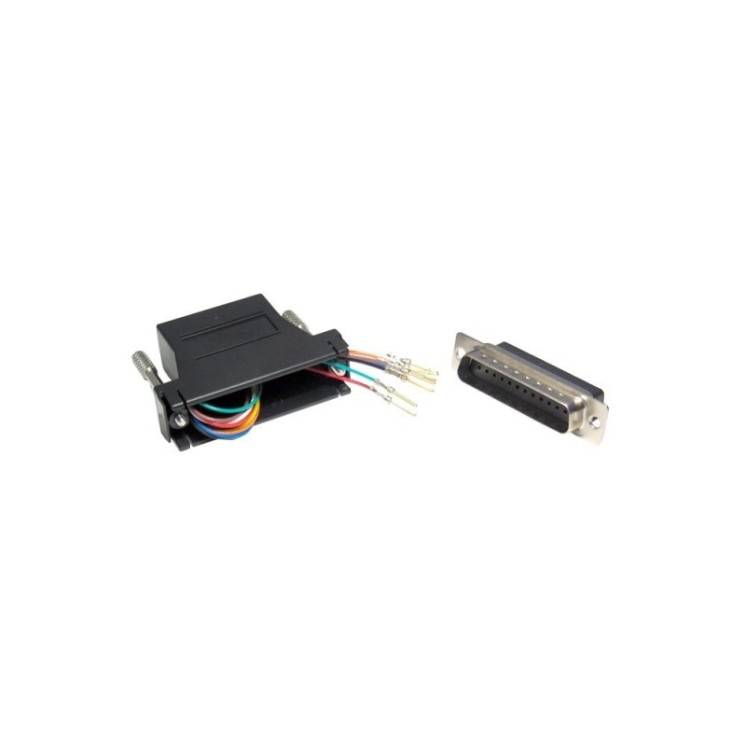 D25 Male to RJ45 Female Modular Adapter