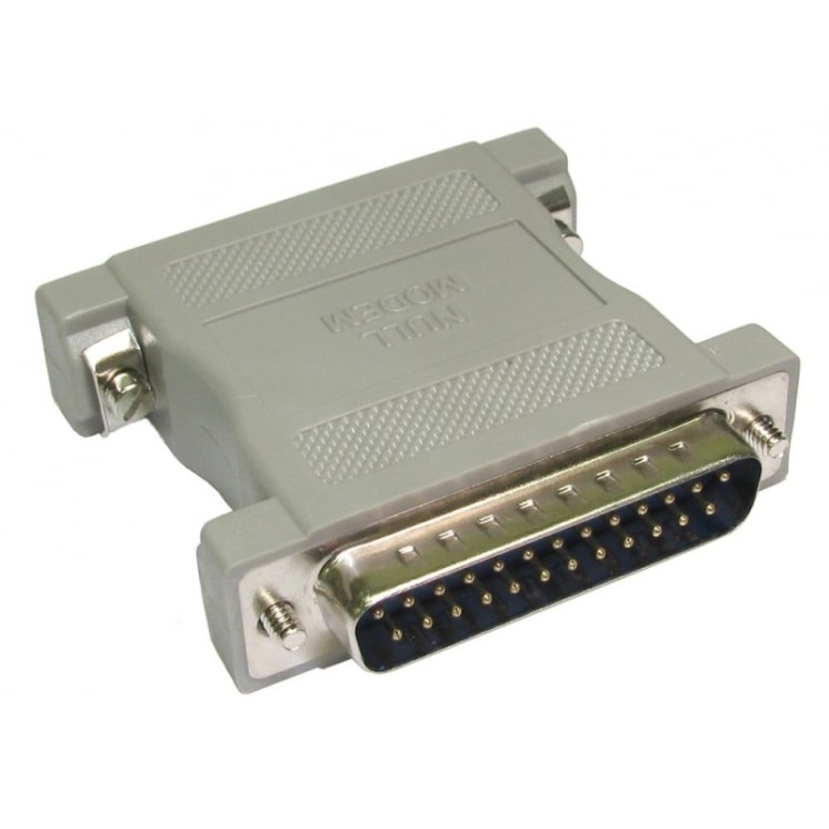 D25 (M) to D25 (F) Null Modem Adapter