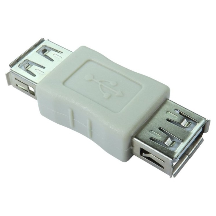 USB2.0 Adapter - Type A (F) to Type A (F) - Beige