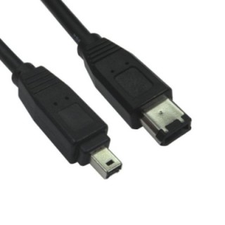 1m Firewire 6 Pin (M) to 4 Pin (M) Cable