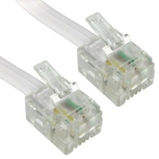 30m RJ11 to RJ11 Modem Cable - White