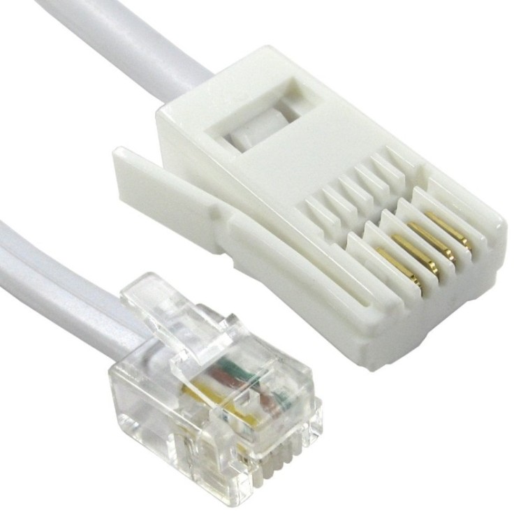 3m Crossover RJ11 (M) to BT (M) Cable