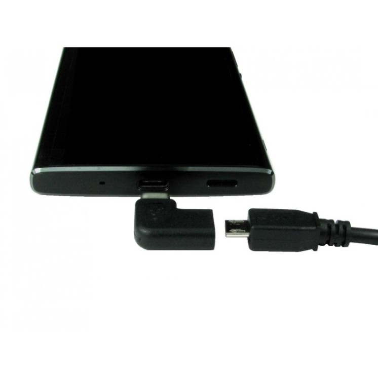 USB Type C to Micro B Angled Adapter