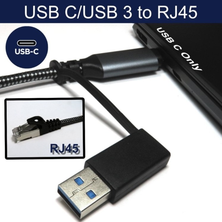 5m USB-C to RJ45 Gigabit Ethernet Cable