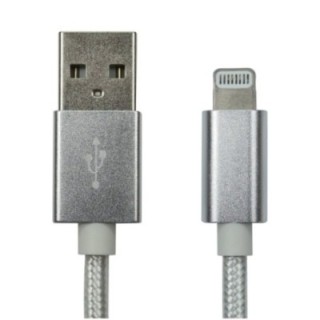 1M White USB2.0 A to Lightning Braided Cable - MFI Certified