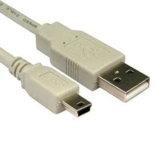 1.8m USB2.0 Type A (M) to Mini B (M) Cable - Beige