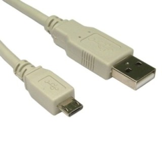 1.8m USB2.0 Type A (M) to Micro B (M) Cable - Beige