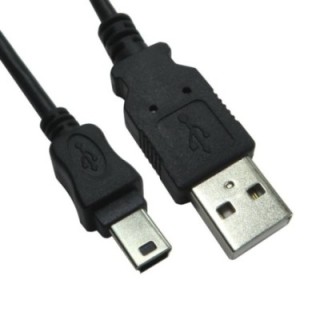 2m USB 2.0 Type A (M) to Mini B (M) Data Cable - Black