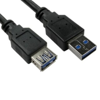 3m USB 5Gbps Type A (M) to Type A (F) Extension Cable - Black