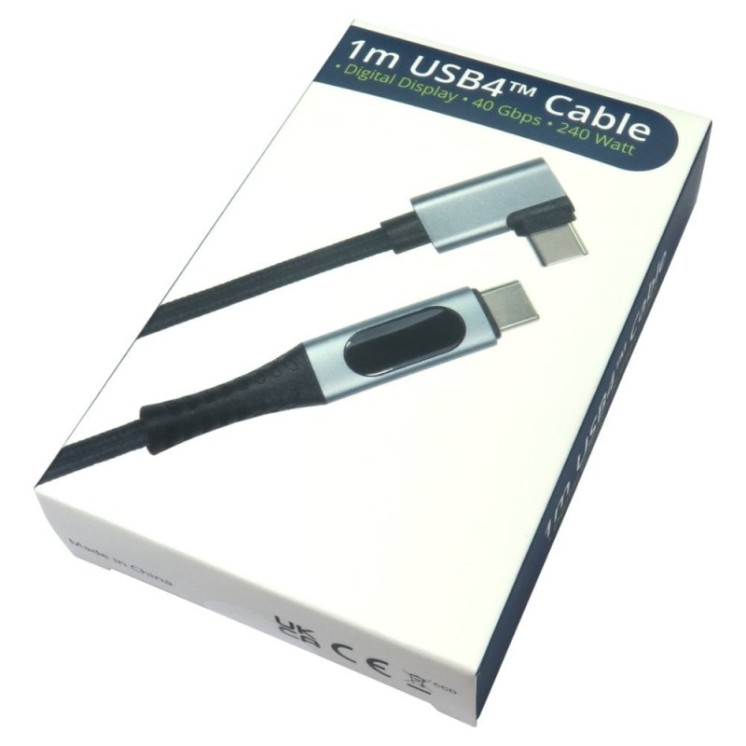 1m USB 40Gbps R/A EPR Cable with Display