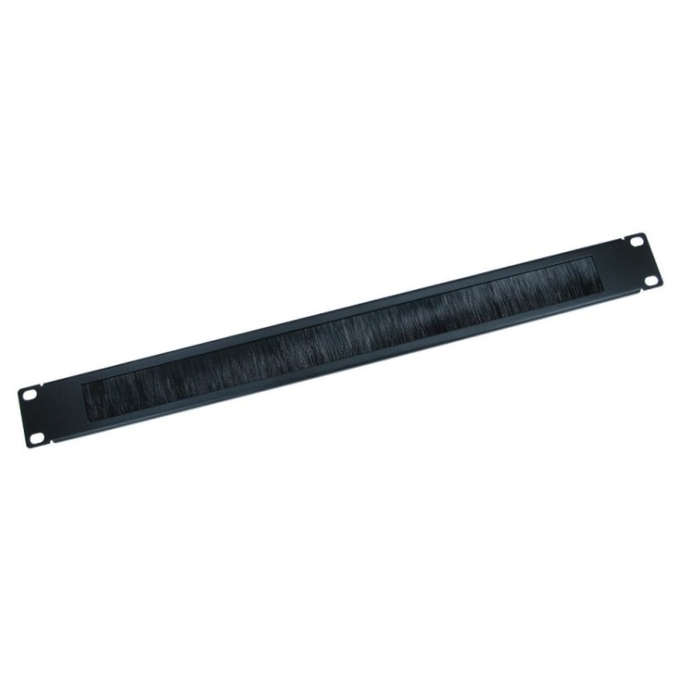 19 inch Rack Mount Brush Plate - 1u