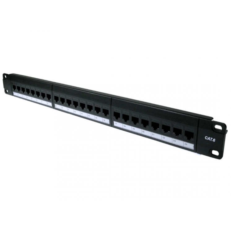 24 Port UTP Cat6 Patch Panel - In-line coupler