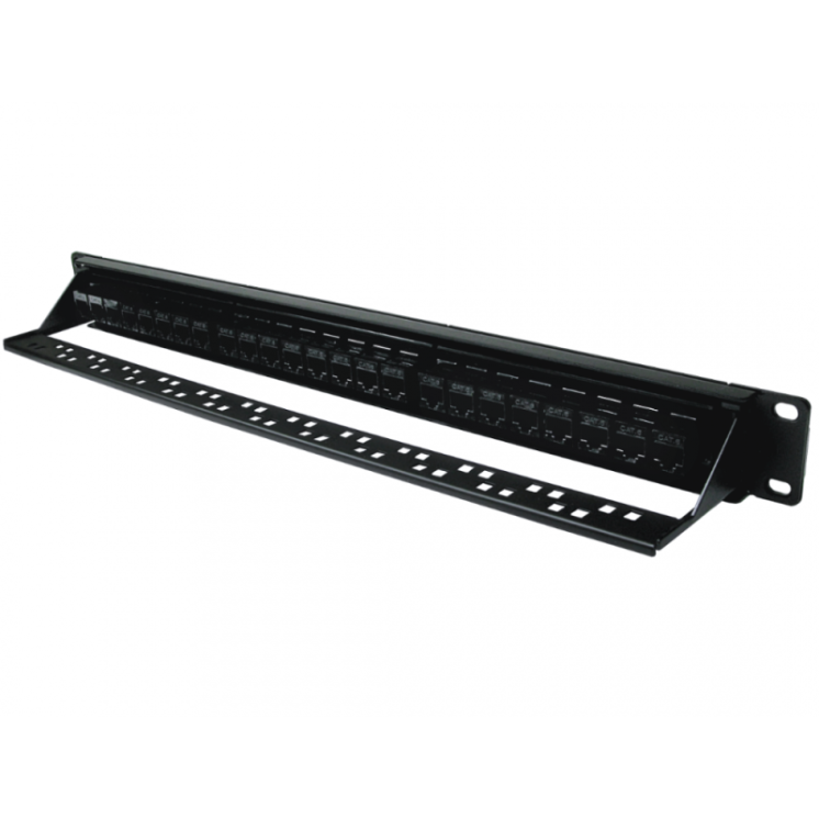 24 Port UTP Cat6 Patch Panel - In-line coupler
