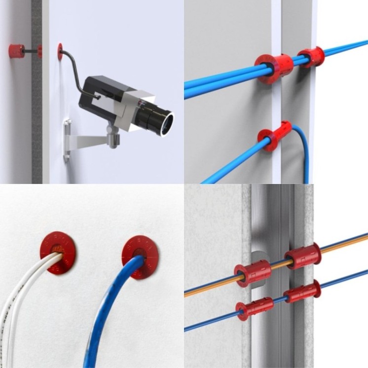 10x EZ-Path Fire Stop Grommet 25mm