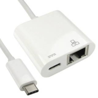 15cm Leaded USB Type-C to Gigabit Ethernet Adapter with PD Function