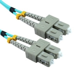 3 MTR SC-SC 50/125 MMD OM4 FIBRE CABLE -AQUA