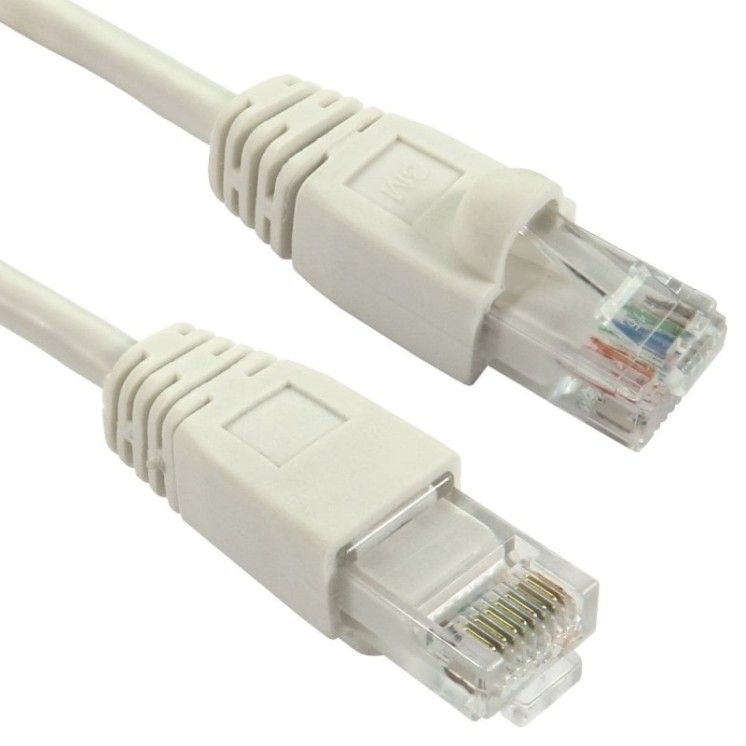 3m Snagless Cat5e Patch Cable - White