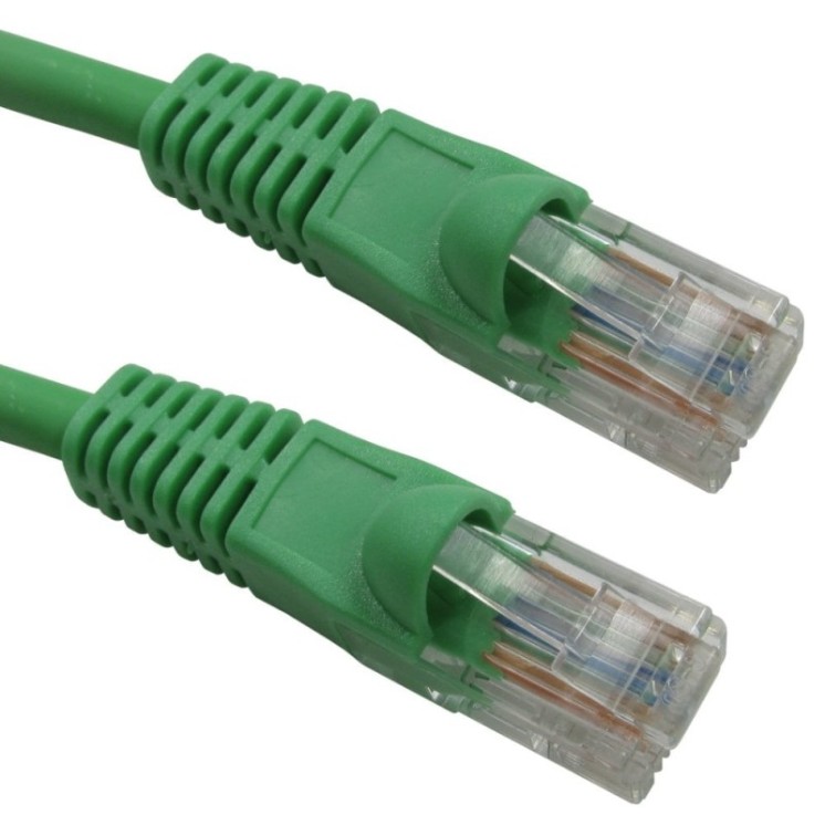 0.5m Snagless Cat5e LSZH Patch Cable - Green