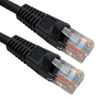 0.5m Snagless Cat5e LSZH Patch Cable - Black