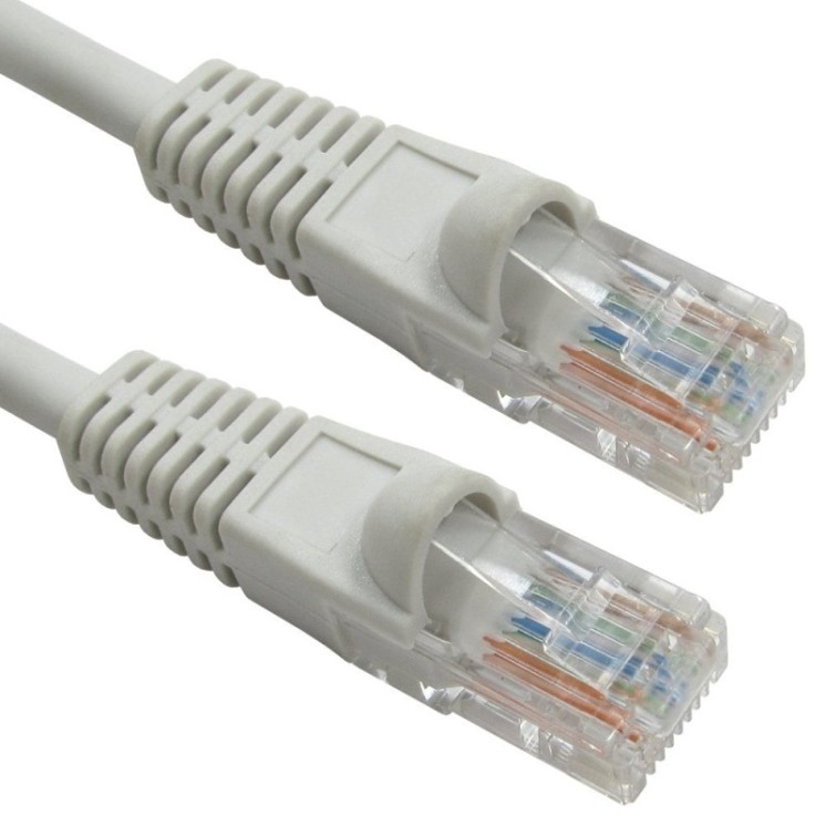 1m Snagless Cat5e LSZH Patch Cable - Grey