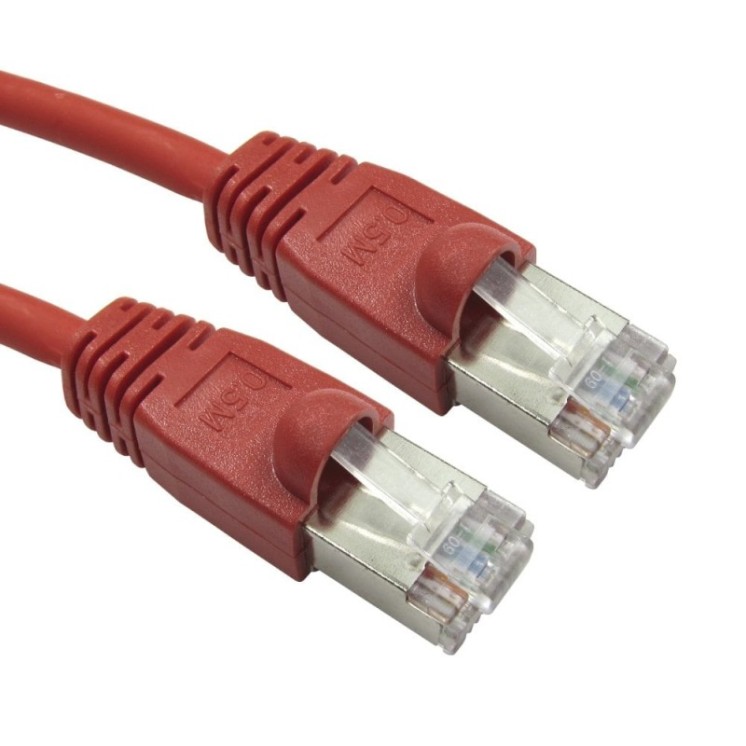0.5mtr LSZH Snagless Shielded Cat6 Patch Cable - Red