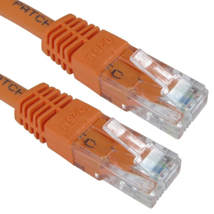 1m Cat6 Patch Cable - Orange