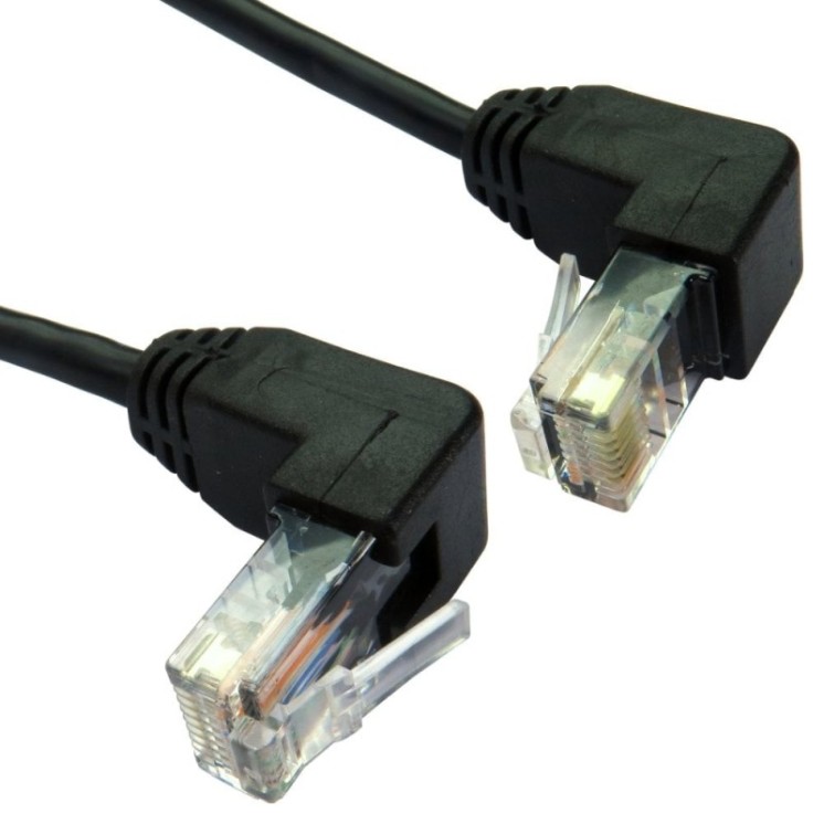 2m Cat5e UTP Right Angled UP to Right Angled DOWN Cable