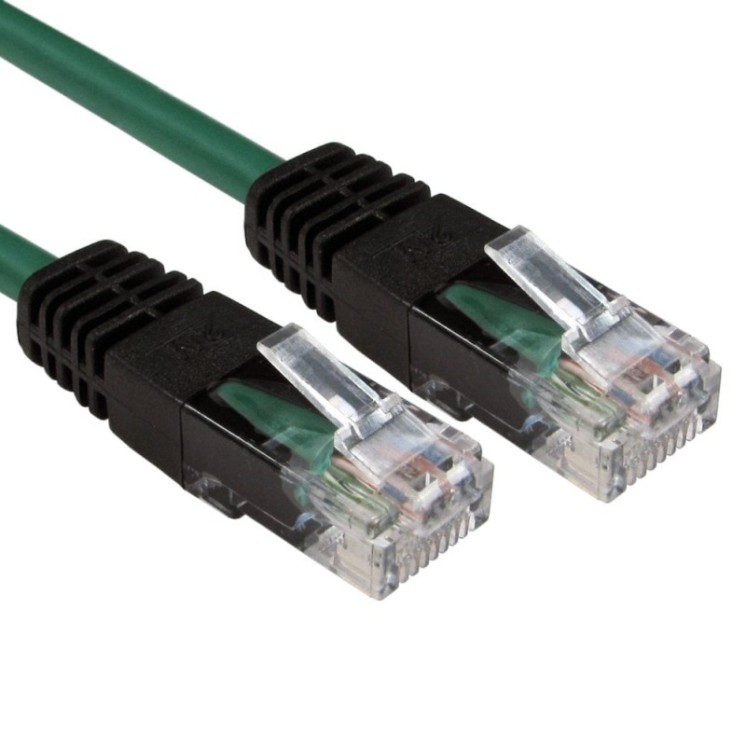 2m Green Cat5e Crossover Patch Cable - 26AWG