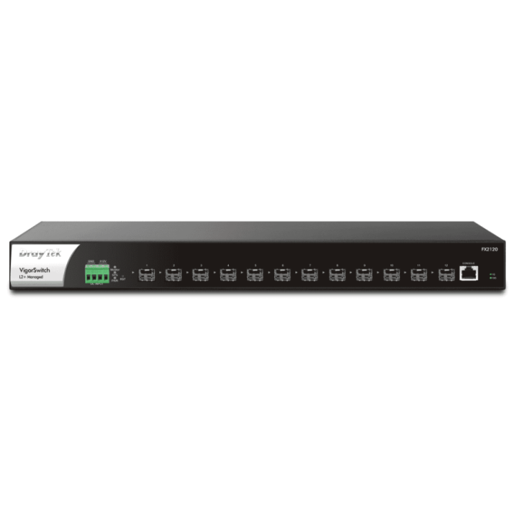 Full Fibre 10 Gigabit Ethernet Layer 2+ Managed Switch with 12 SFP+ Ports