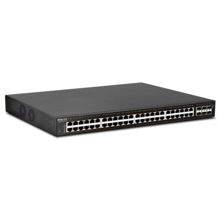 54 Port PoE+ Gigabit L2+ Managed Switch with 48 PoE+ RJ-45 LAN Ports & 6 10GbE SFP+ Ports