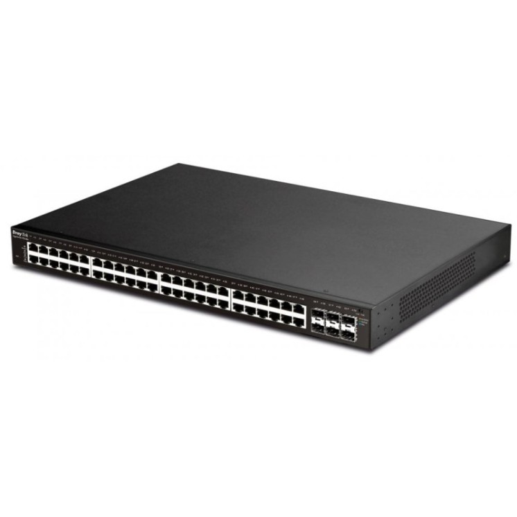 54 Port PoE+ Gigabit L2+ Managed Switch with 48 PoE+ RJ-45 LAN Ports & 6 10GbE SFP+ Ports