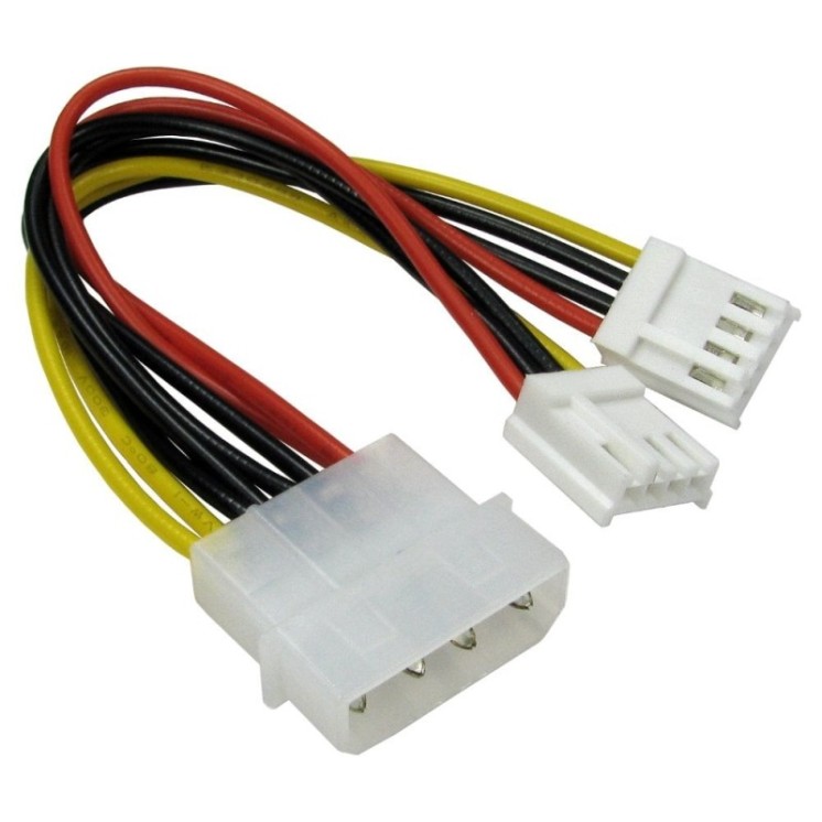 Molex to Two Floppy Drive Connector Cable