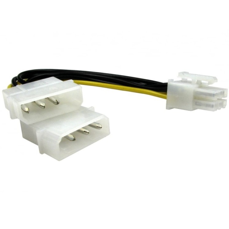 Twin Molex to 6 Pin PCI-e Cable