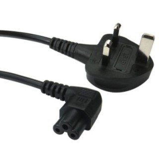 1.8m UK Plug to Right Angled C5 Mains Lead