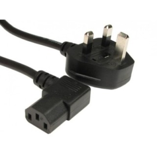 1.8m UK Plug to Right Angled C13 Mains Lead