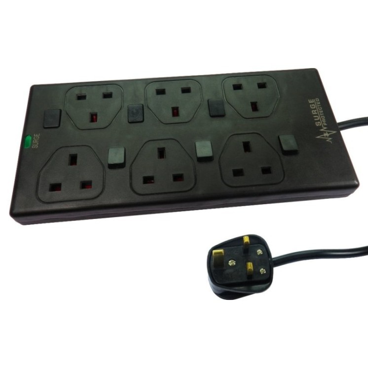 5m 6 Port Individually Switched UK Power Extension