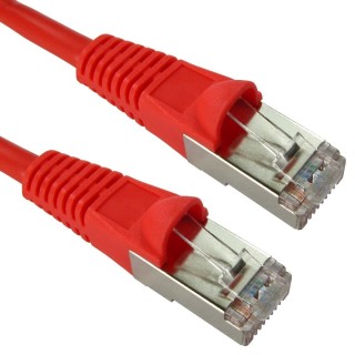 1m Shielded Cat5e Patch Cable - Red