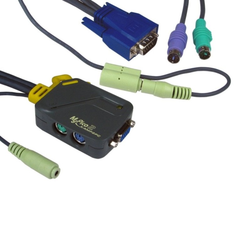 2 Port Micro KVM with Audio - SVGA & PS/2