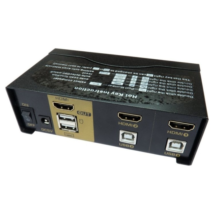 Two Port HDMI v2.0 & USB KVM Switch