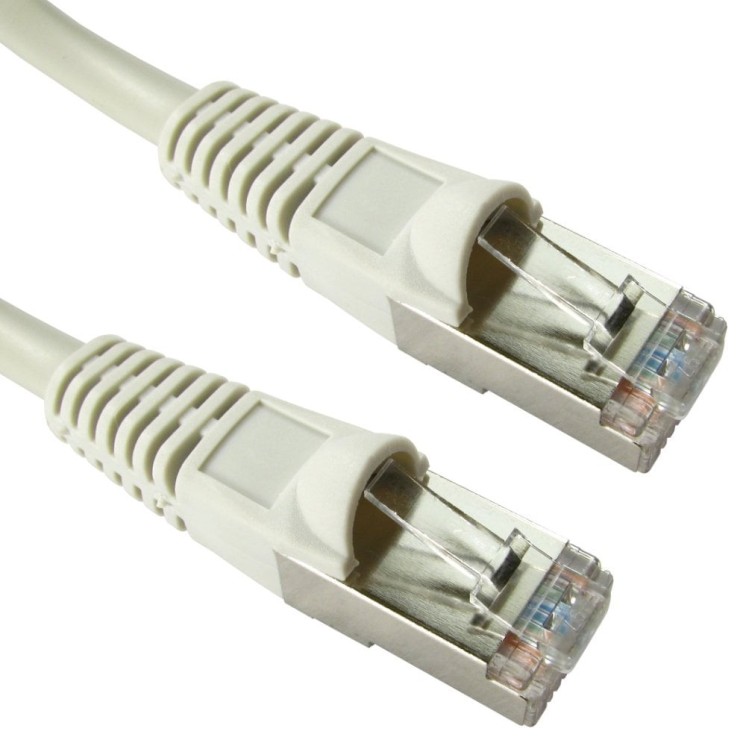 3m Shielded Cat5e Patch Cable - Grey