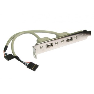 2 Port USB 2.0 PCI Bracket with 5 Pin Headers 2 Port USB 2.0 PCI Bracket with 5 Pin Headers