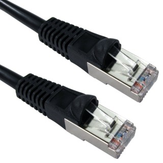10m Shielded Cat5e Patch Cable - Black